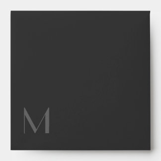 Modern Grey Monogram Personalised Envelopes