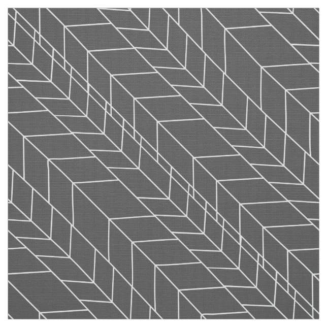 Modern Grey or Any Custom Colour Herrinbone Fabric (Swatch)