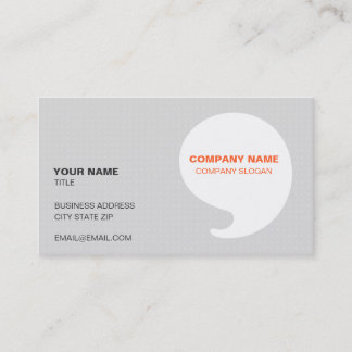 Modern Grey & Orange Design Business Card