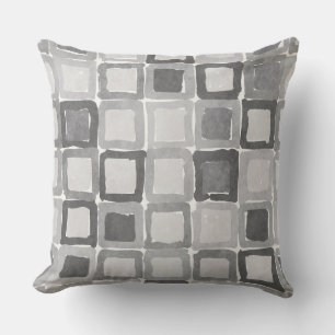 Modern Grey Painted Patches  Cushion