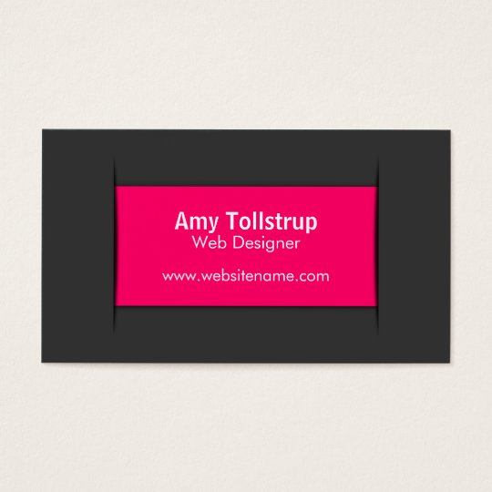 Modern Grey Pink Business Cards