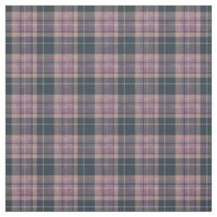 Modern Grey Pink Tartan Fabric