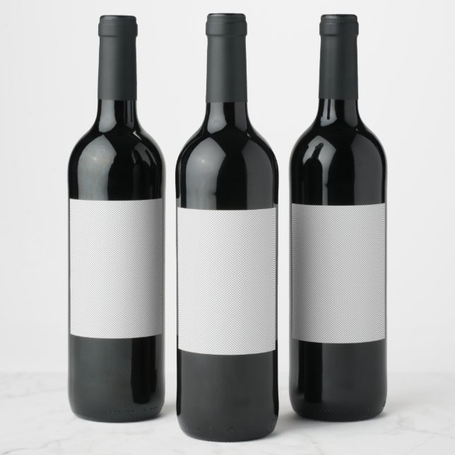 Modern Grey Polka Dot Event Sign Background Wine Label (Bottles)