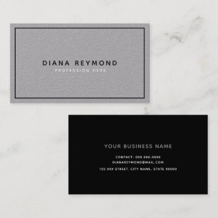 modern grey premium black professional business card