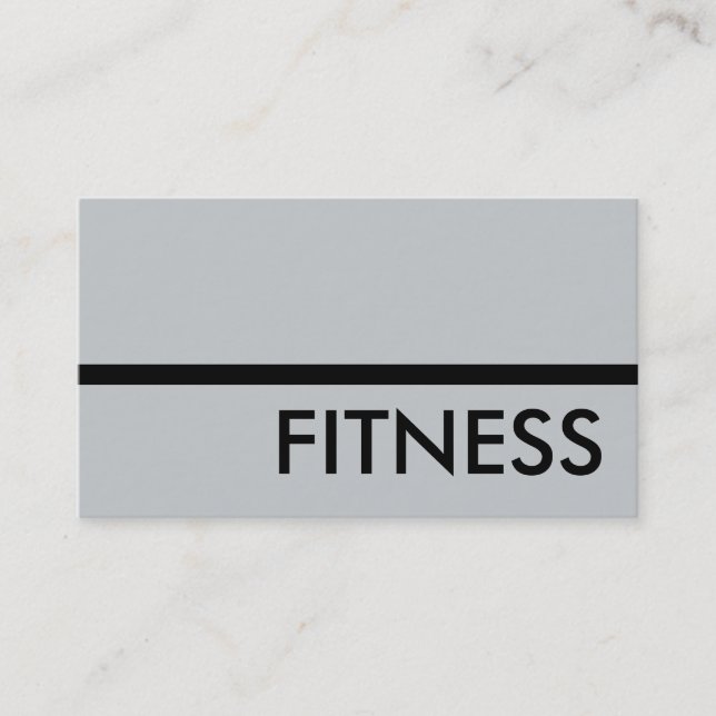 Modern Grey Professional Fitness Business Card (Front)