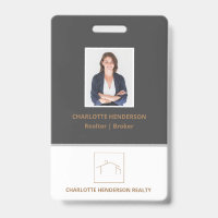 Modern Grey Real Estate Agent Photo