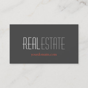 Modern Grey Real Estate Standard Business Card