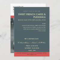 MODERN GREY RED PHOTO WORKSHOP INVITE TEMPLATE