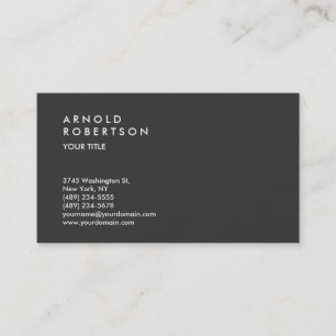 Modern Grey Trendy Professional Business Card