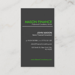 Modern Grey Vertical - Professional Business Card