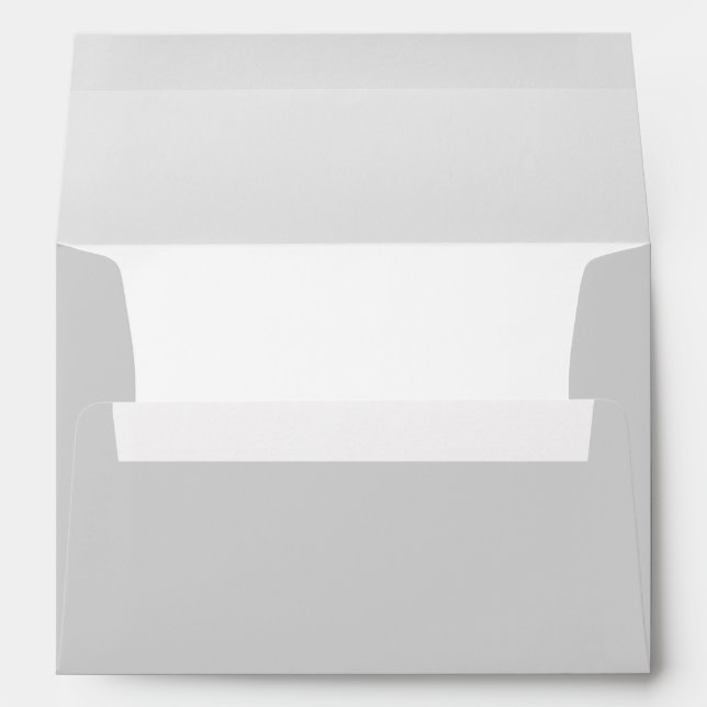 Modern Grey White Baby Shower Simple Envelope (Back (Bottom))