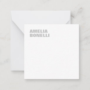 Modern Grey White Bold Minimalist Professional Card