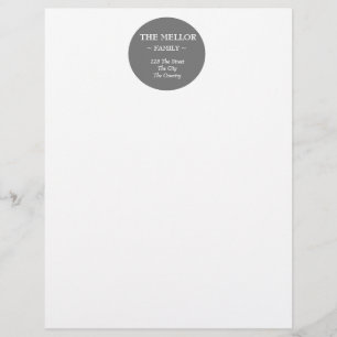 Modern Grey White Editable Personalised Custom Letterhead