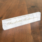 Modern Grey White Marble Personalised Name