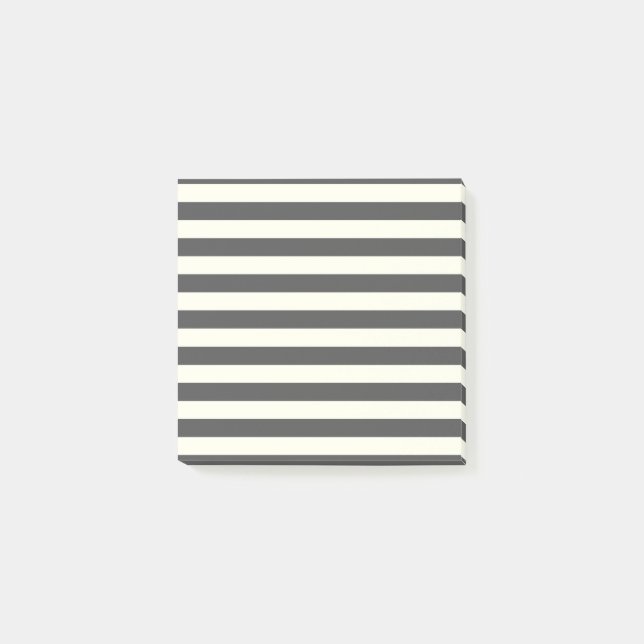 Modern Grey White Stripe Minimalist Elegant  Post-it Notes (Front)