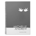 Modern Grey White Wedding Guest Book Organiser