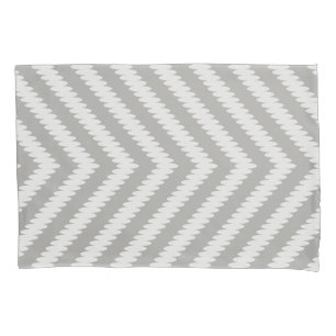 Modern Grey & White Zigzag Chevron Arrows Pillowcase