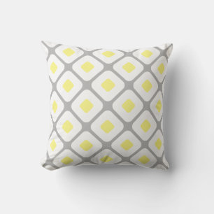 Modern Grey Yellow Geometric Cushion