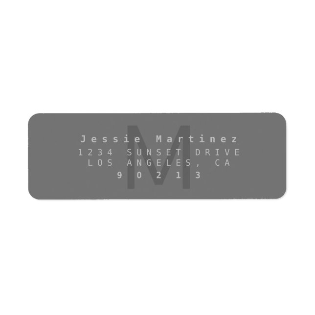 Modern Greys Return Address (Front)