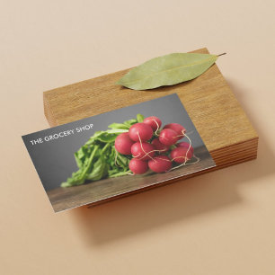 Modern Grocery Radish Business Card Template