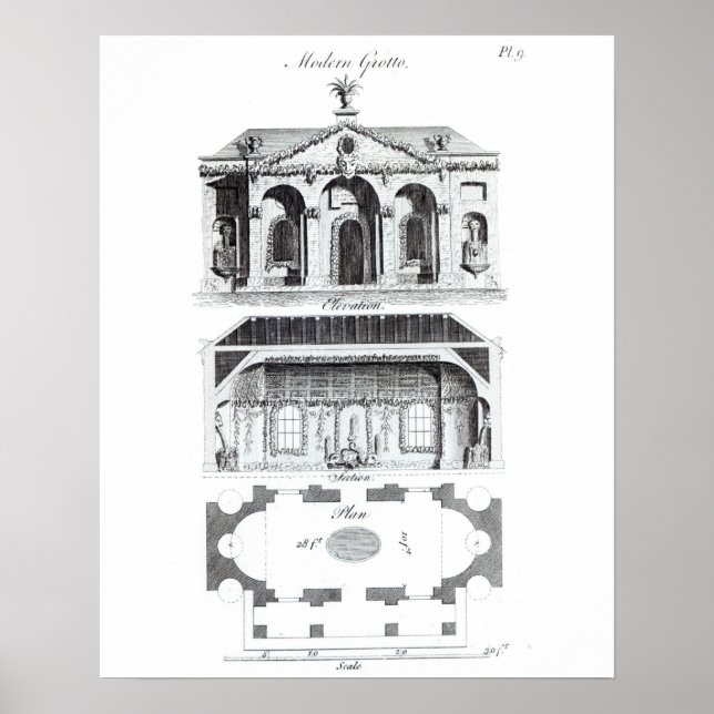 Modern Grotto, from 'Grotesque Architecture or Rur Poster (Front)