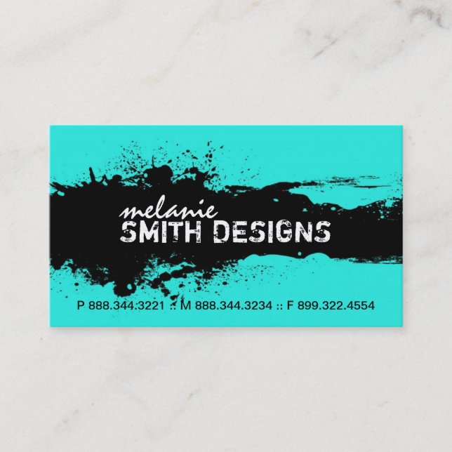 Modern Grunge Business Card (Front)