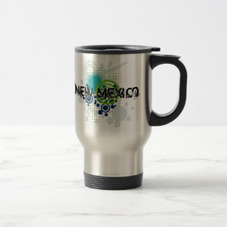 Modern Grunge Halftone New Mexico Travel Mug