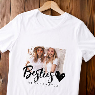 Modern Grunge Heart Best Friends BFF Photo Tri-Blend Shirt