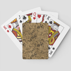 Modern Grunge Leaf Pattern - Playing Cards