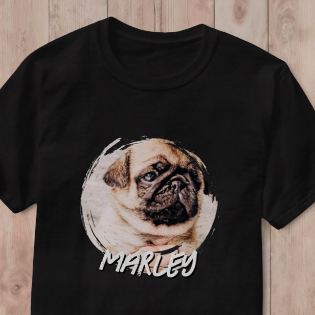 Modern Grunge Playful Simple Custom Pet Photo T-Shirt (Creator Uploaded)