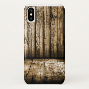Modern Grunge Style Wood Boards Planks 2D Effect iPhone X Case