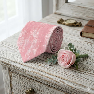 Modern Grunge Texture Pink Tie