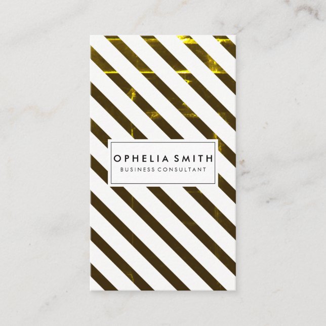 Modern Grunge with Stripes Business Card (Front)