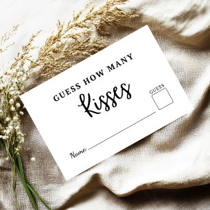 Modern Guess How Many kisses are in jar game card