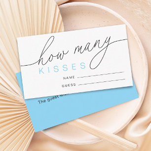 Modern Guess How Many Kisses Bridal Shower Game Enclosure Card