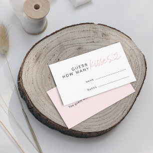 Modern Guess How Many Kisses Bridal Shower Game Enclosure Card