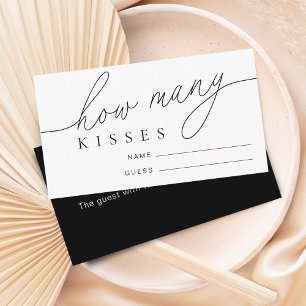 Modern Guess How Many Kisses Bridal Shower Game Enclosure Card