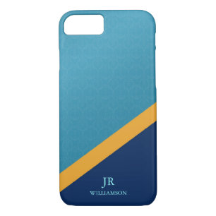 Modern Guy Damask Blue iPhone 8/7 Case