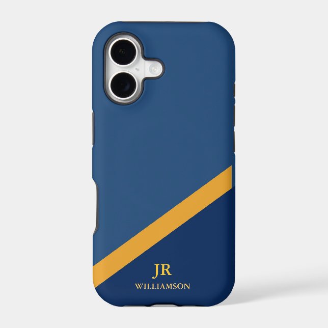 Modern Guy Navy Blue iPhone4 Case-Mate™ (Back)