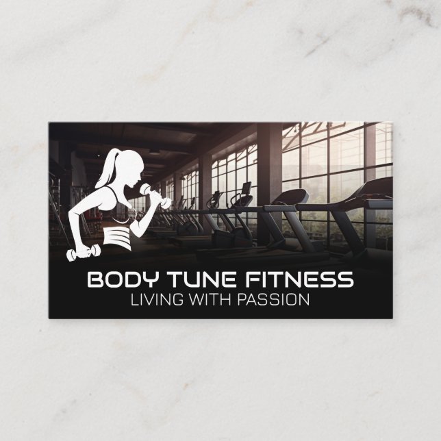 Modern Gym | Fitness Logo Business Card (Front)