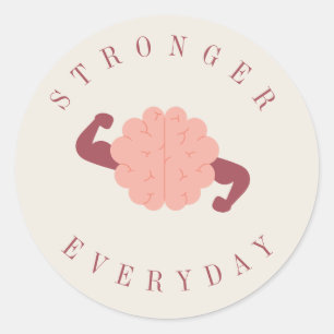 Modern Gym / Fitness Sticker stronger every day