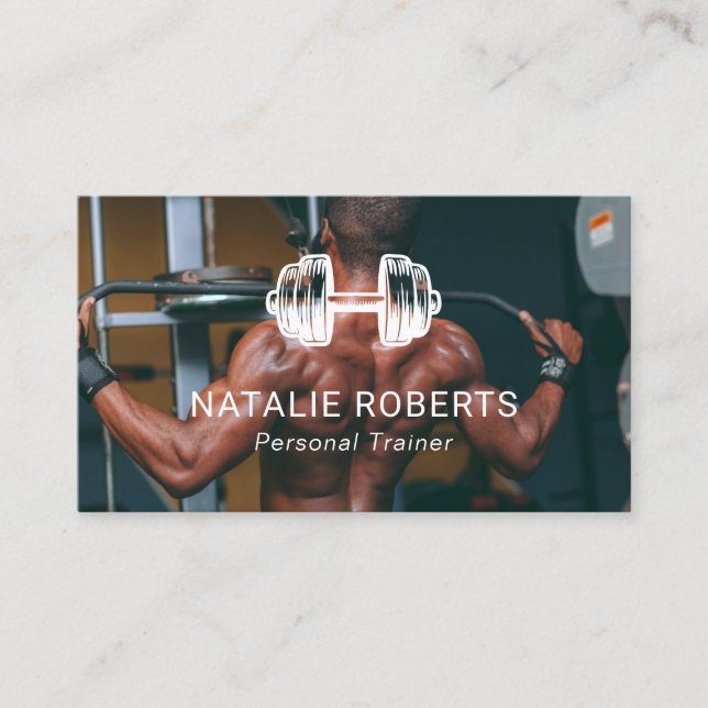 Modern Gym / Personal Trainer Business Card  (Front)