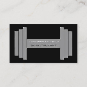 Modern Gym Rat Personal Fitness Coach Business Card