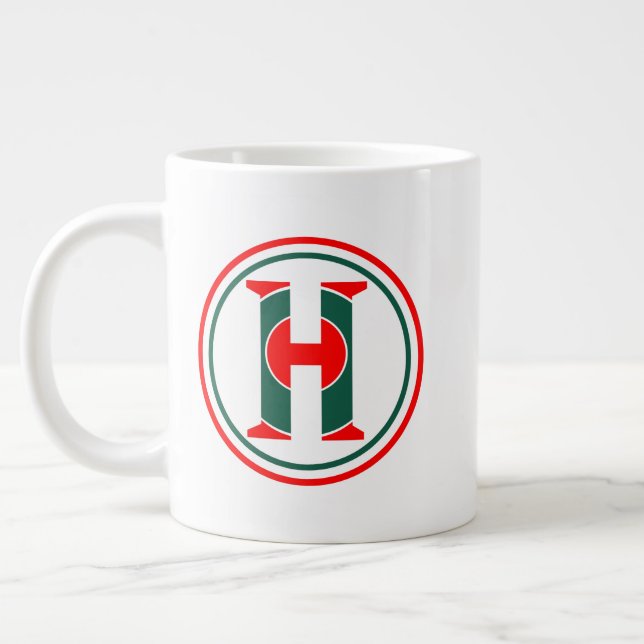 Modern H Letter Logo  Large Coffee Mug (Left)