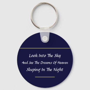 Modern Haiku Keychain (Navy Blue)