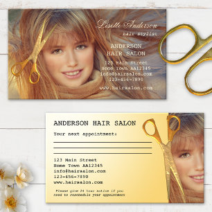 Modern Hair Salon Appointment Business Card