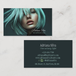 Modern Hair Salon Business Cards hairdresser