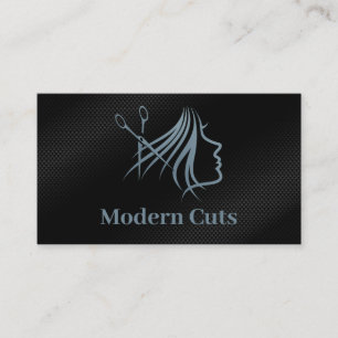 Modern Hair Salon Illustration  Business Card