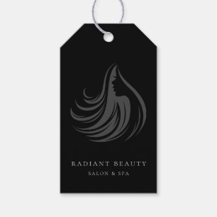 Modern Hair Salon Logo Black Price Tags