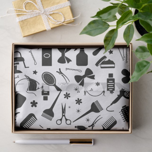 Modern Hair Salon Stylist Tissue Paper (Gift)